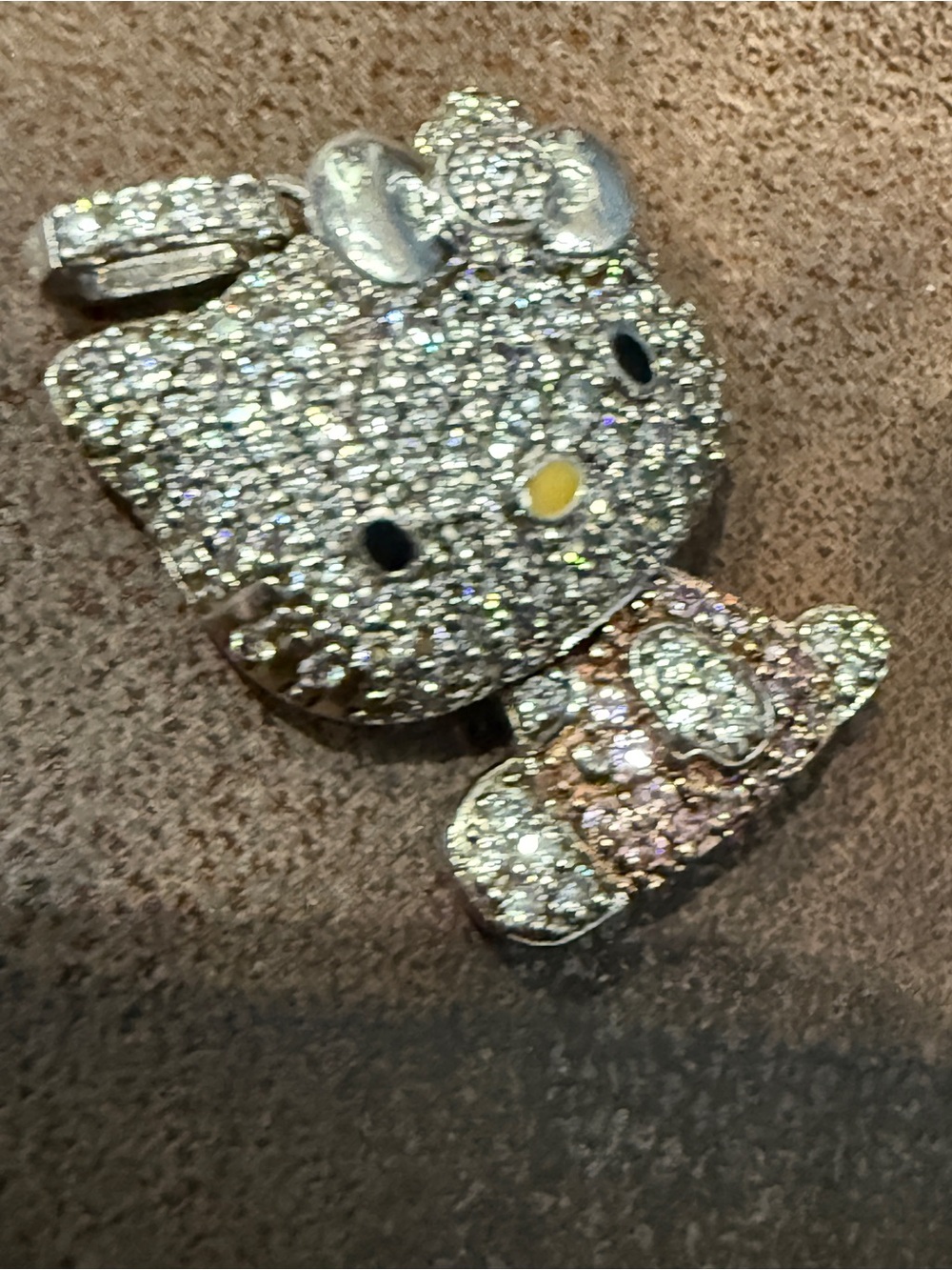 RARE Diamonique Hello Kitty 35th anniversary pendant ONLY -hard to find 925 cz - Picture 4 of 5